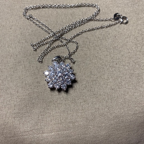 Sterling Silver Necklace and CZ - Picture 5 of 5